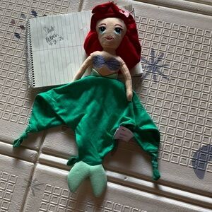 Mermaid Plush Toy with Red Hair and Green Tail